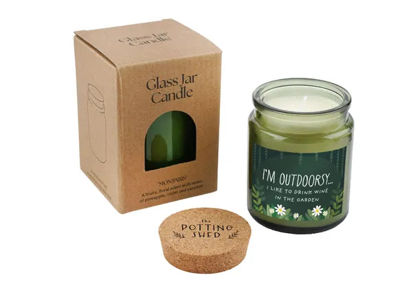 'I'm Outdoorsy' Large Green Candle