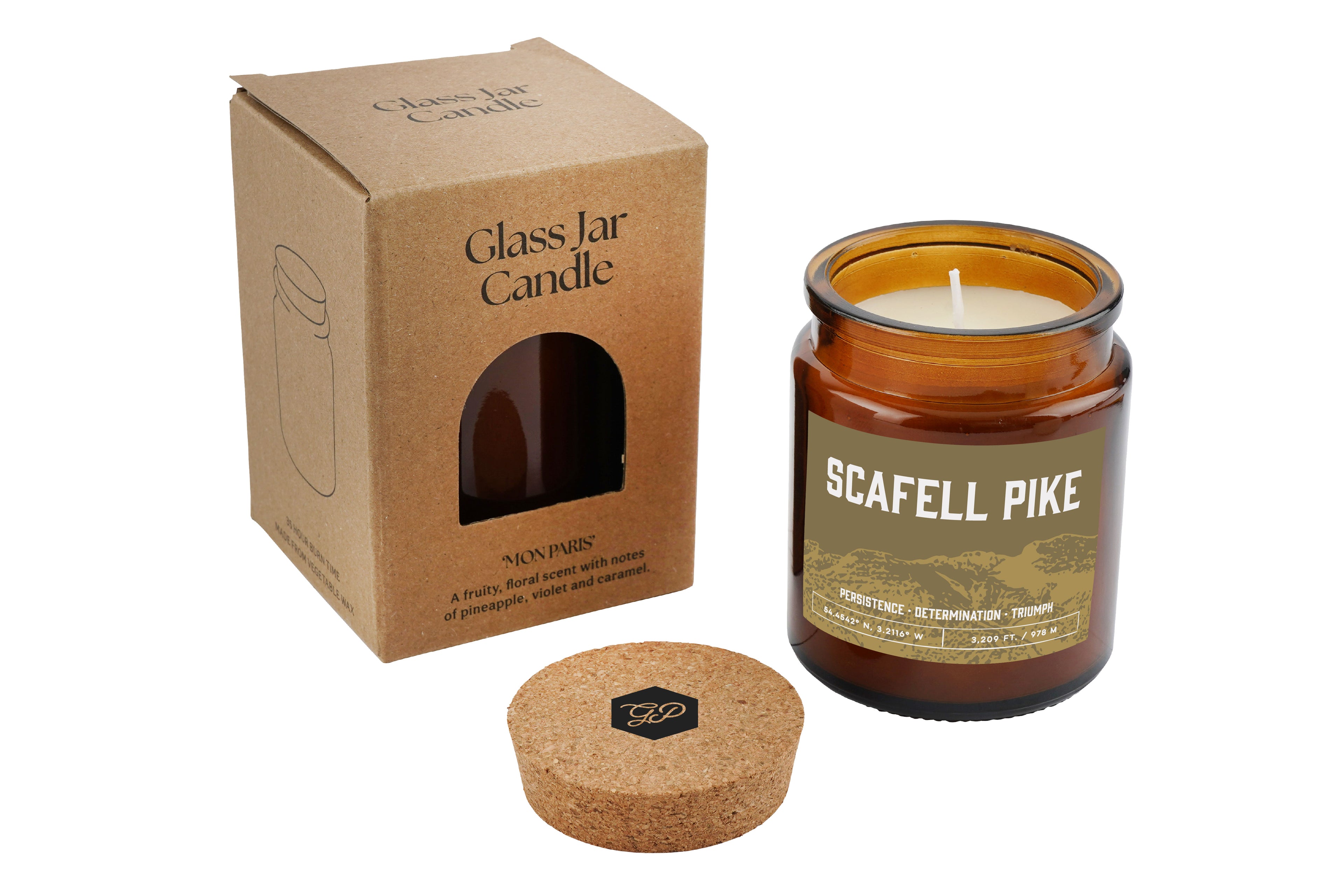 'Scafell Pike' Large Brown Candle