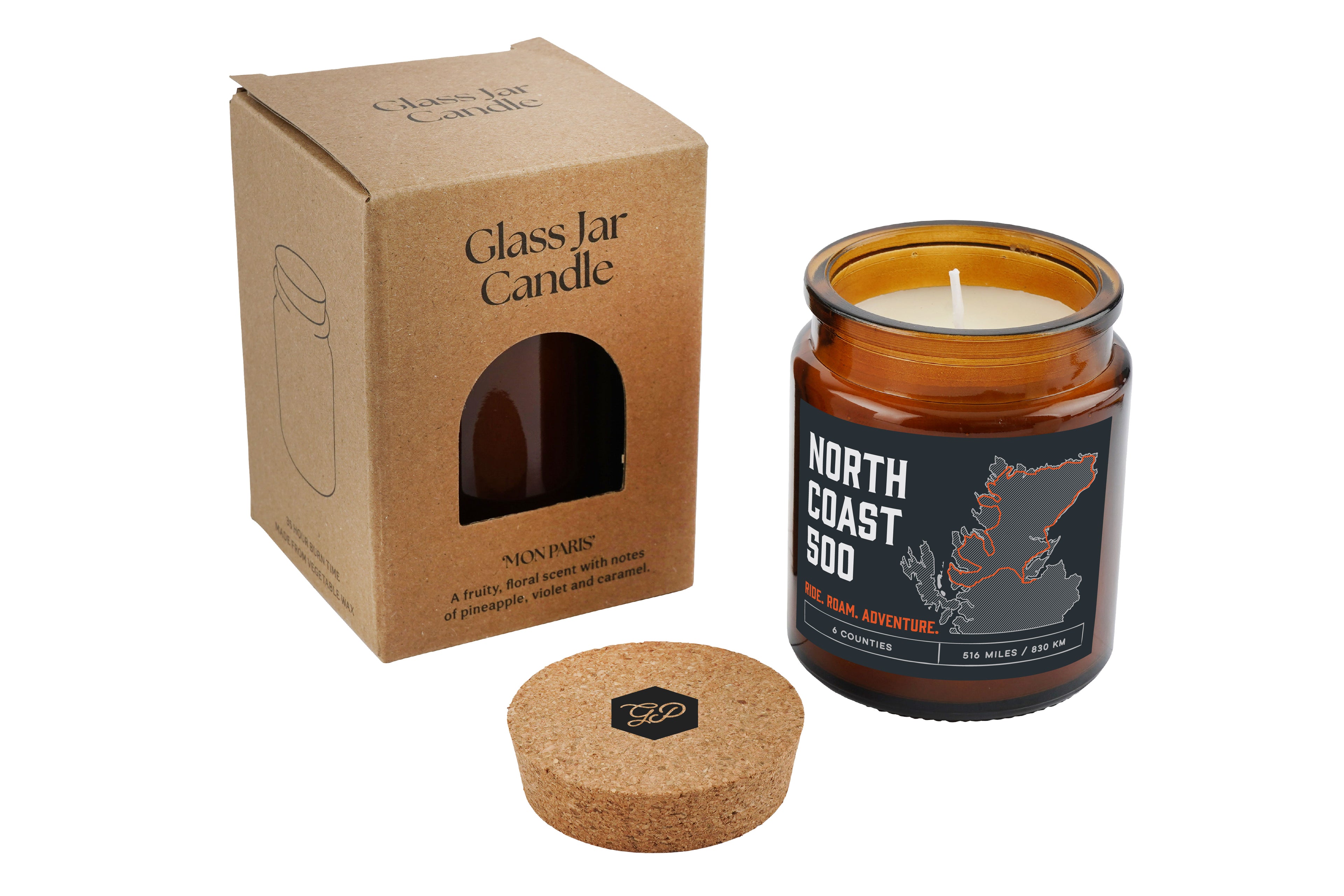 ''North Coast 500' Large Brown Candle